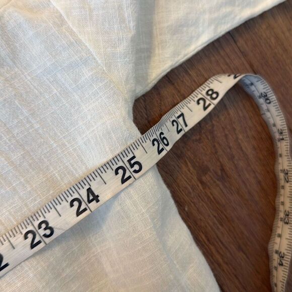 Zara NWT cotton white collared tie front blouse coverup M - Picture 9 of 10